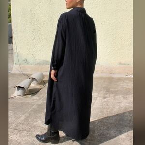 Curator SF The Poet Duster Maxi Dress In Black